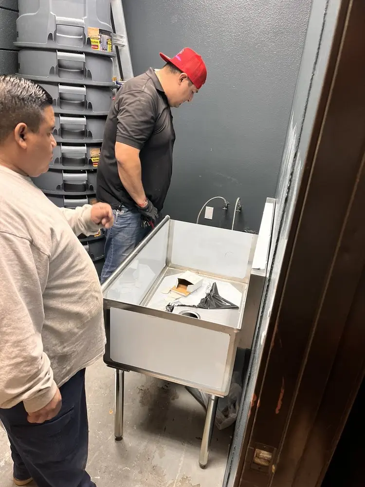 Commercial plumbing and sink installation in Gary